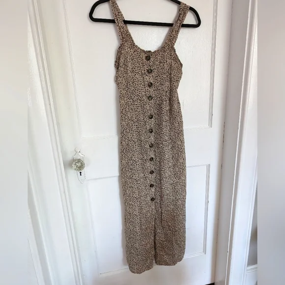 Japna Cheetah Print Buttondown dress. Form fitting. Size M. Great condition. - Picture 1 of 7